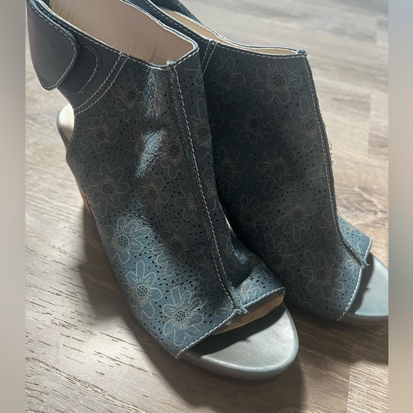 Spring Step L’Artiste Fab Blue Leather Heel - 39 - Picture 2 of 10